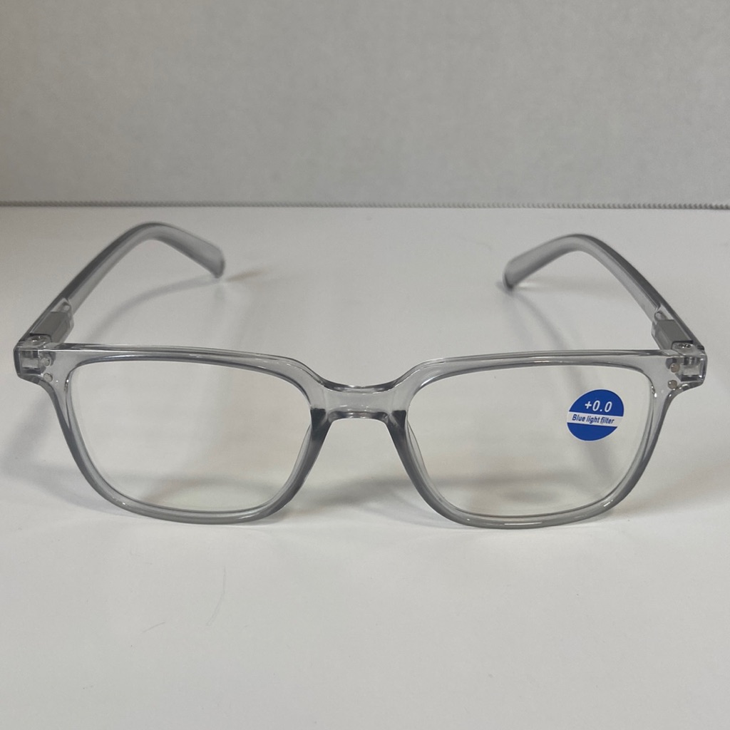 Clear Gray Framed Blue Light Blocker Glasses